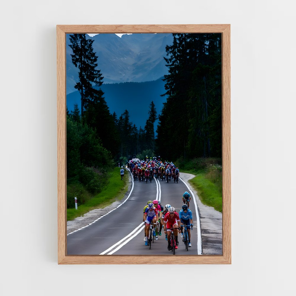 Poster Cyclistes en Pologne – affiche Cyclisme (vue 4)